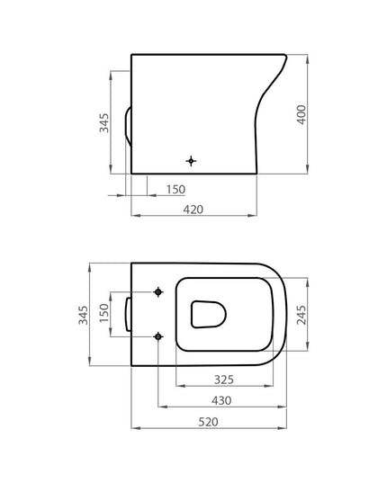 FERRUM TEMPLE INODORO CORTO 4.5 LT IBCQX TEM-IN-001-BL