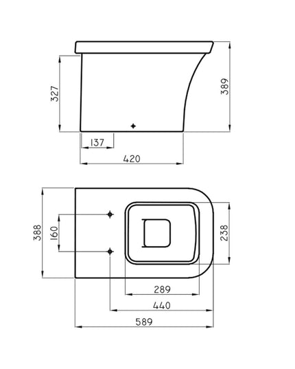 FERRUM MILENA INODORO CORTO IDCMJ MIL-IN-002-BL