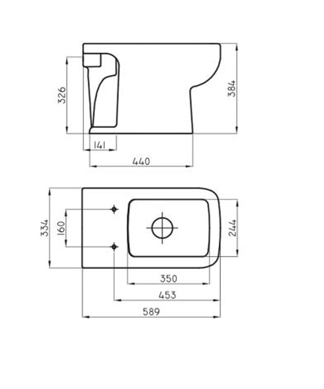 FERRUM TRENTO INODORO CORTO IECMJ TRE-IN-002-BL