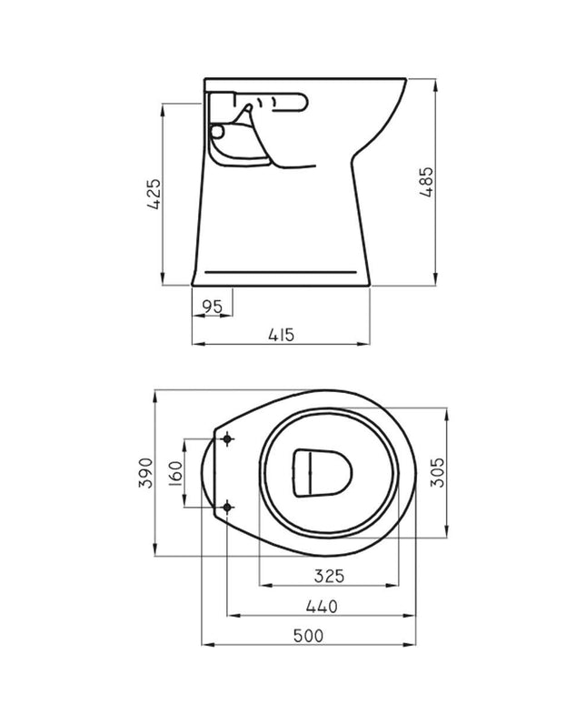 FERRUM ESPACIO INODORO IETMJ  ESP-IN-004-BL