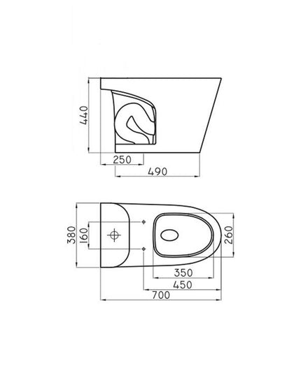FERRUM MARINA INODORO LARGO 6LTS IHLMJ MAR-IN-007-BL