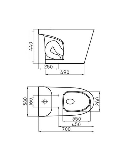 FERRUM MARINA INODORO LARGO 6LTS NEGRO IHLMJ-N  MAR-IN-007-NE