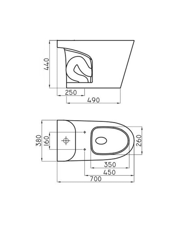 FERRUM MARINA INODORO LARGO 6LTS NEGRO IHLMJ-N  MAR-IN-007-NE