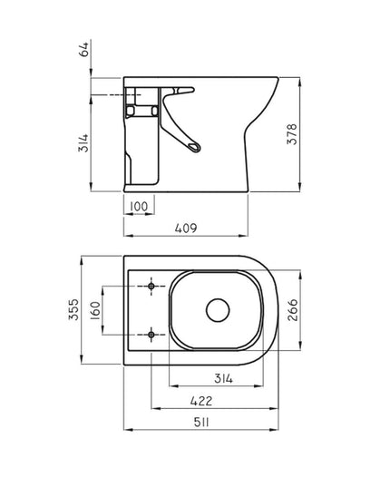 FERRUM BARI INODORO CORTO 6LTS IKCM BAR-IN-004-BL