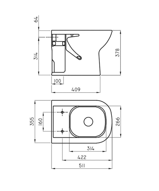 Ferrum Bari Inodoro Corto 6lts Ikcm Bar-in-004-bl