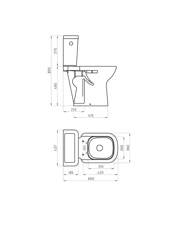 Ferrum Espacio Bari Inodoro Largo 6l Esp-in-006-bl Iklej-b