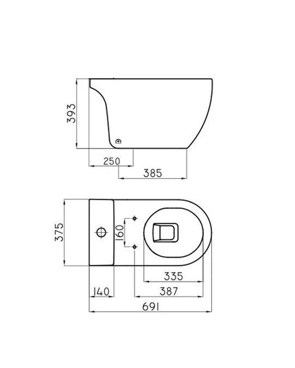 FERRUM FONTANA INODORO LARGO 4.5 LTS DESC 250 IOLQ2-B FON-IN-250-BL
