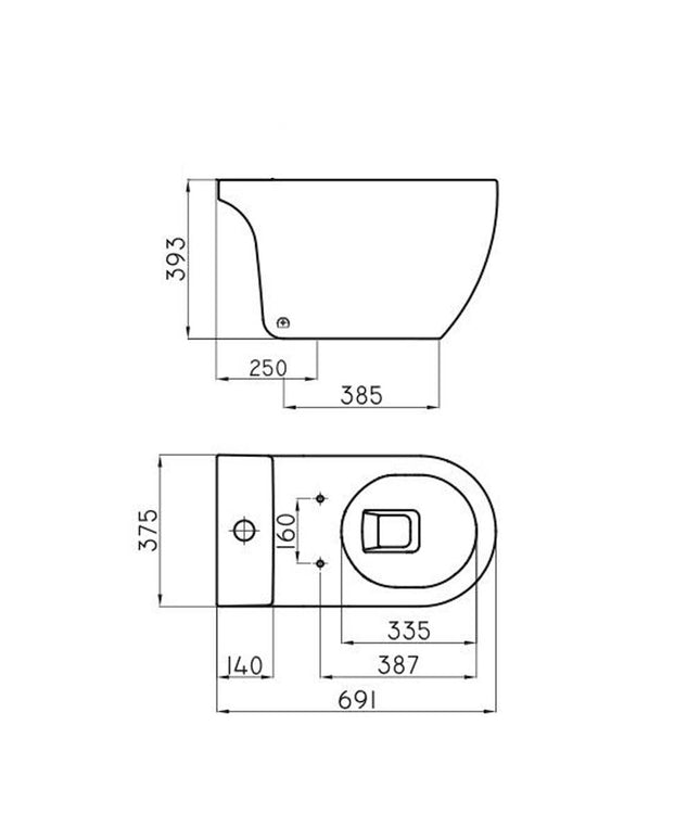 FERRUM FONTANA INODORO LARGO 4.5 LTS DESC 250 IOLQ2-B FON-IN-250-BL