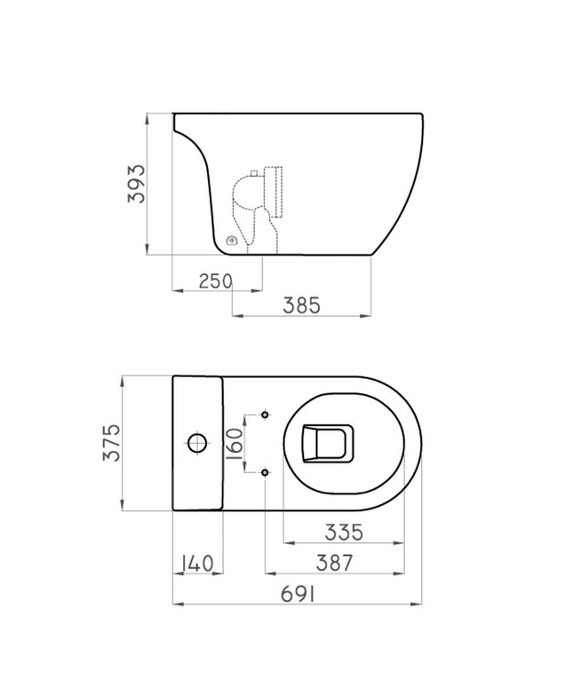 FERRUM FONTANA INODORO LARGO 4.5 LTS DESC 250 IOLQ2-NS FON-IN-250-NS