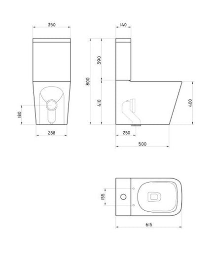 Ferrum Niza Inodoro Largo 4.5 Lts Izlqj-b Niz-in-002-bl