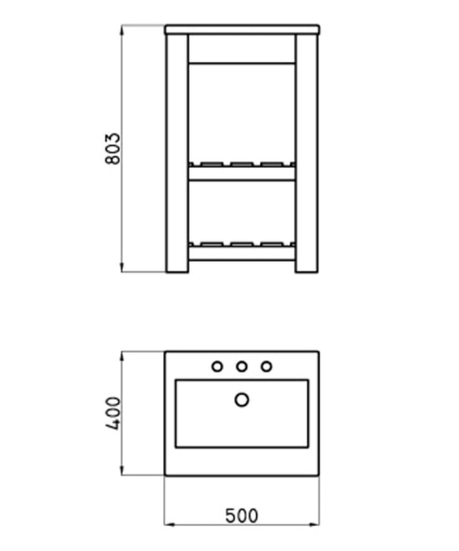 FERRUM TRAFUL KIT LAV 3 AG Y MUEBLE APOYAR JT302 TRA-JG-302-BR