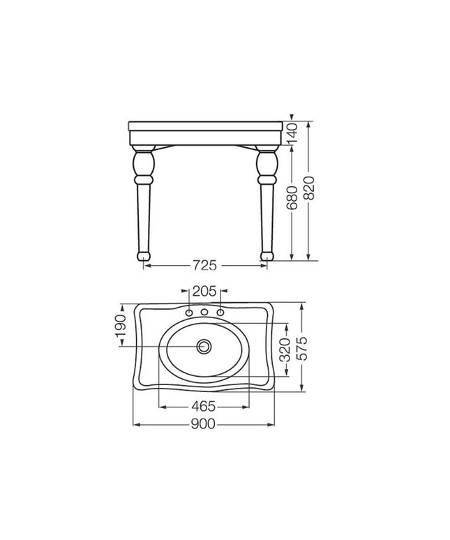 FERRUM ARMONICA MESADA VERSAILLES 40 KGM3F ARM-MS-021-BL