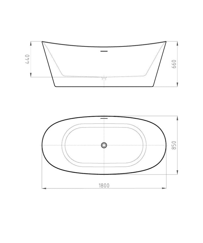 FERRUM KHIOS BAÑERA ISLA ELIPLSE 180X85X66 KHI-IS-015-BL