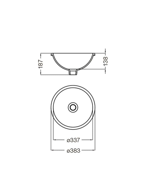 FERRUM ARMONICA BACHA CIRC 33CM SOBREMESA L11SF ARM-BH-087-BL