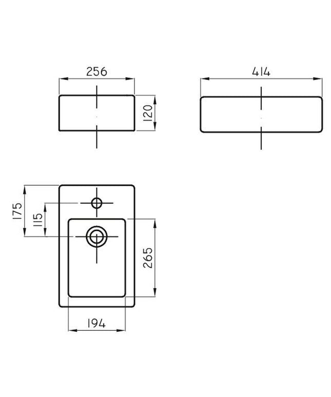 FERRUM TORI LAVATORIO P/TOILETTE L15KF TOR-MS-001-BL