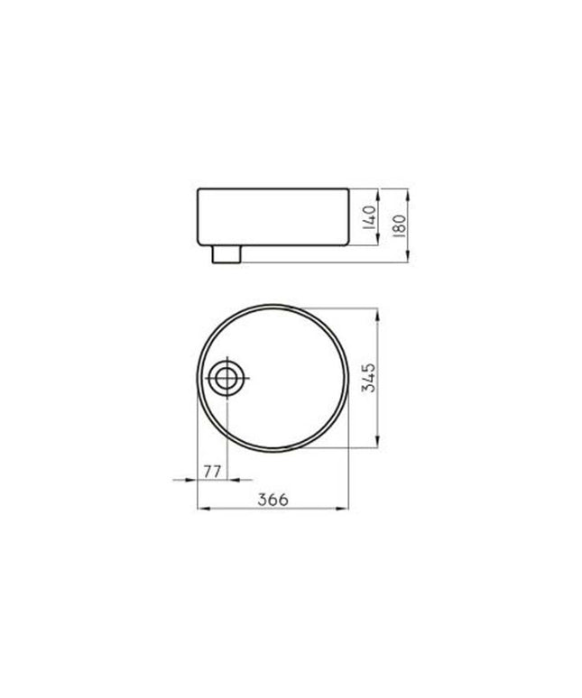 FERRUM TORI BACHA REDONDA GRIS SATINADO 365 MM L244N TOR-BH-007-GS