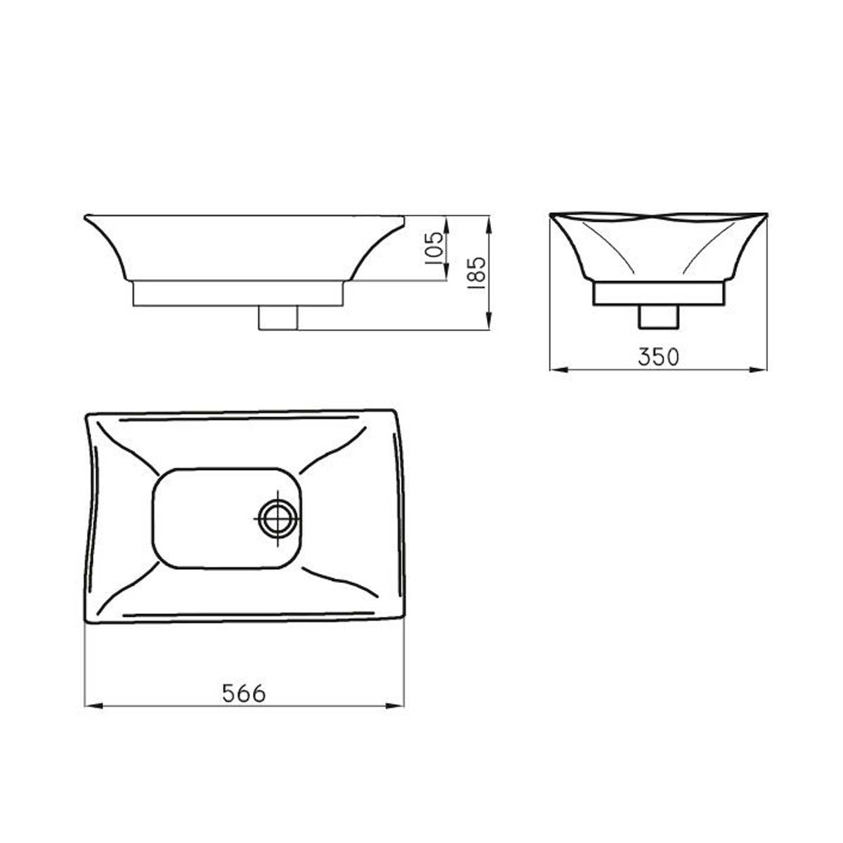 FERRUM TORI BACHA ONDULADA 51X35 CM L246K TOR-BH-048-BL