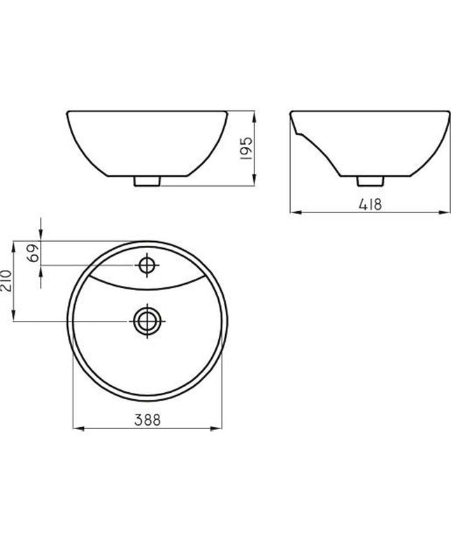 FERRUM TORI BACHA REDONDA 42 CM 1AG L247K TOR-BH-049-BL