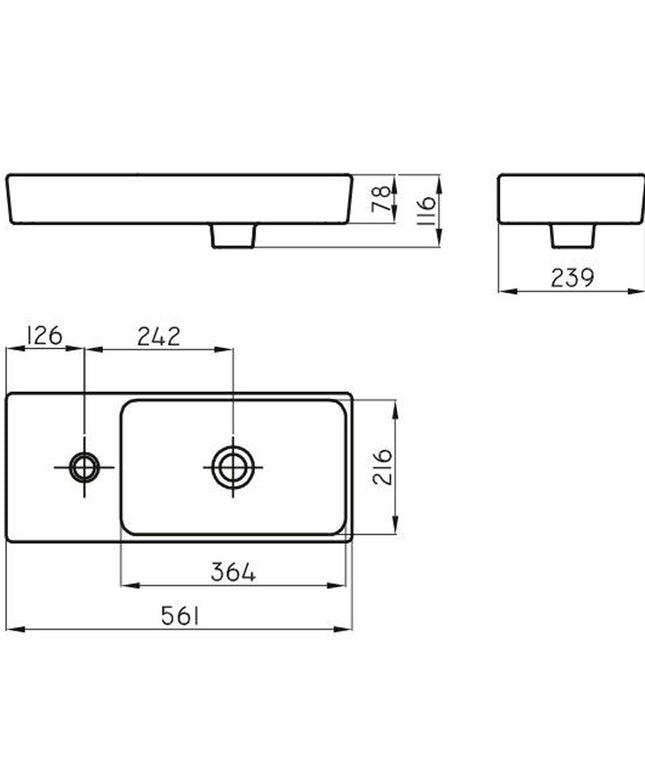 FERRUM TORI TOILETTE GRANDE BAJO 1AG L322K TOR-BH-094-BL