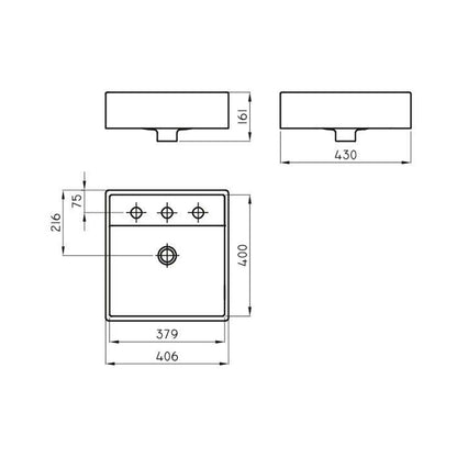 FERRUM TORI BACHA CUADRA 40CM L324N TOR-BH-008-BS