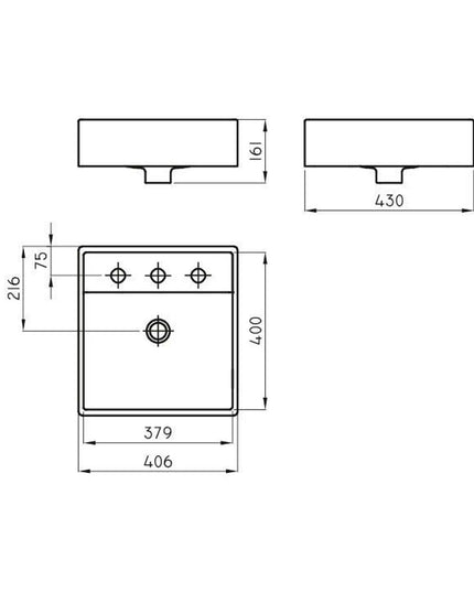 FERRUM TORI BACHA CUADRA 40CM L324N TOR-BH-008-NS