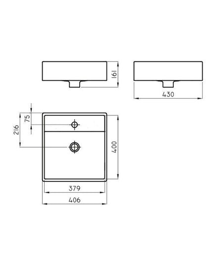 FERRUM TORI BACHA CUADRA 40CM L325N TOR-BH-009-NS
