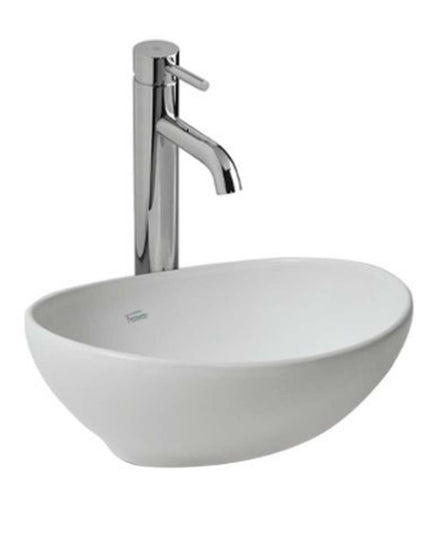 FERRUM TORI BACHA OVALADA BLANCO SATINADO 39 CM L60KF TOR-BH-060-BS