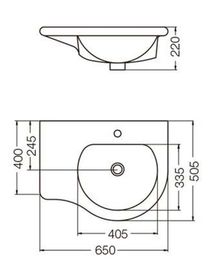 FERRUM AVIGNON LAVATORIO 65CM 1A L6I1J AVI-MS-006-BL
