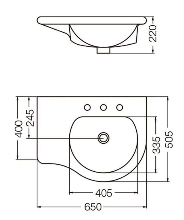 FERRUM AVIGNON LAVATORIO 65CM 3A L6I3J AVI-MS-008-BL