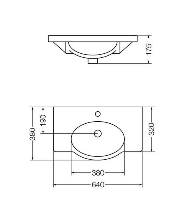 FERRUM VENECIA LAVATORIO 64CM 1A L6V1J  VNC-MS-004-BL