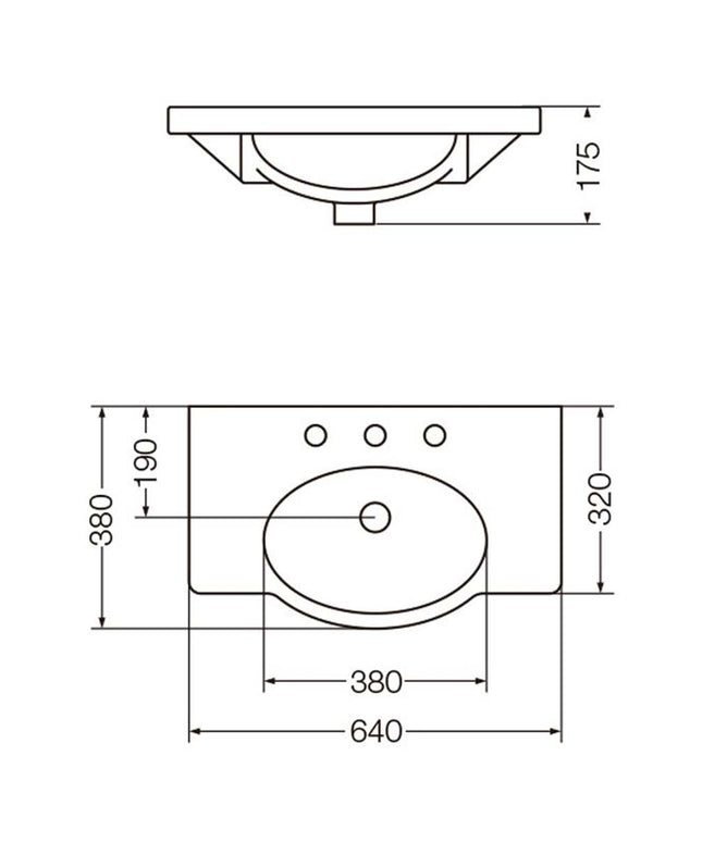 FERRUM VENECIA LAVATORIO 64CM 3A L6V3J VNC-MS-005-BL