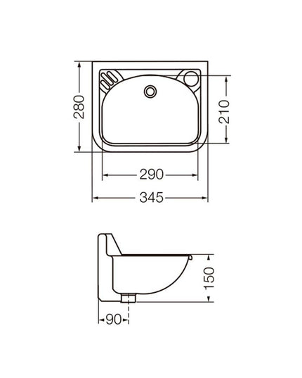 FERRUM SANIT LAVATORIO COLEGIAL 1AG LCO1  SVA-LV-001-BL