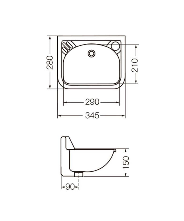 FERRUM SANIT LAVATORIO COLEGIAL 1AG LCO1  SVA-LV-001-BL