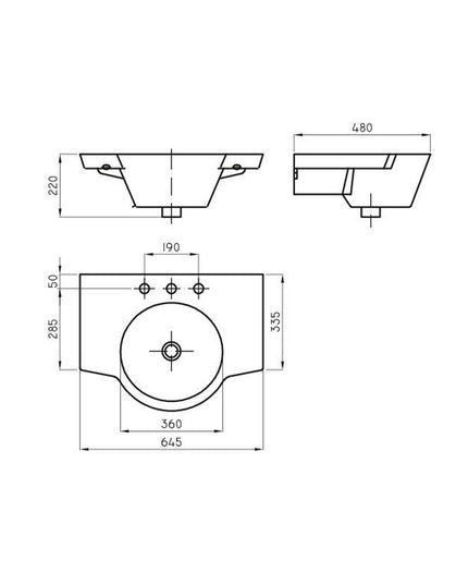 FERRUM MARINA LAVATORIO 1AG 65CM LH61J MAR-MS-101-BL
