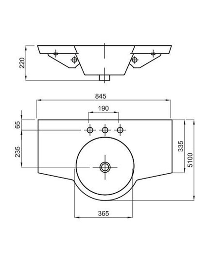 FERRUM MARINA LAVATORIO 1AG 80CM LH81J
