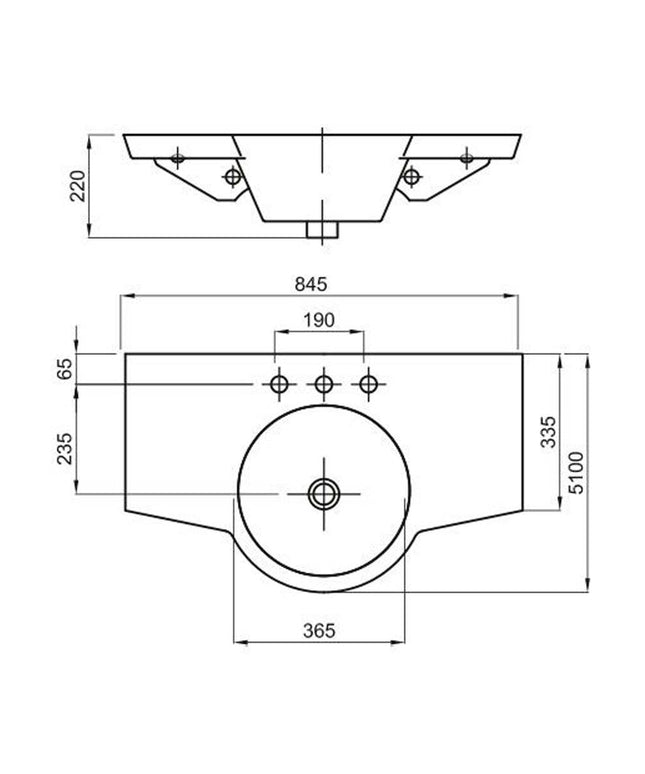 FERRUM MARINA LAVATORIO 1AG 80CM LH81J