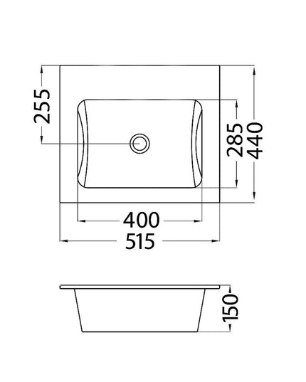 FERRUM SYMI LAVATORIO 50CM 0 AG S/R LJS0F SYM-MS-009-BL