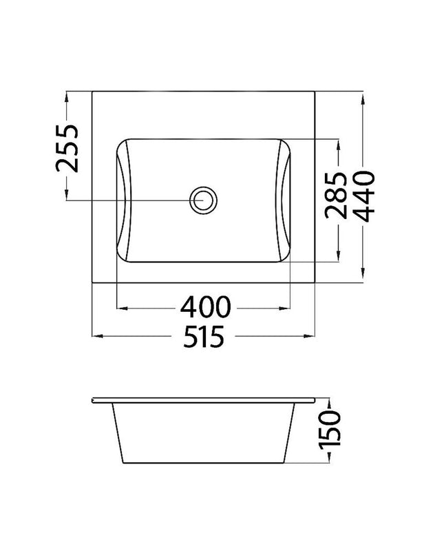 FERRUM SYMI LAVATORIO 50CM 0 AG S/R LJS0F SYM-MS-009-BL