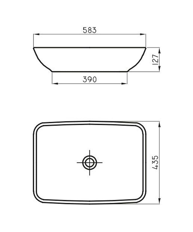 FERRUM MILOS BACHA RECTANGULAR FINA LK108 MLS-BH-001-BL