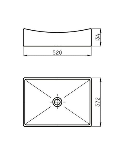 FERRUM MILOS BACHA CUENCO RECTANGULAR LK143 MLS-BH-003-BL