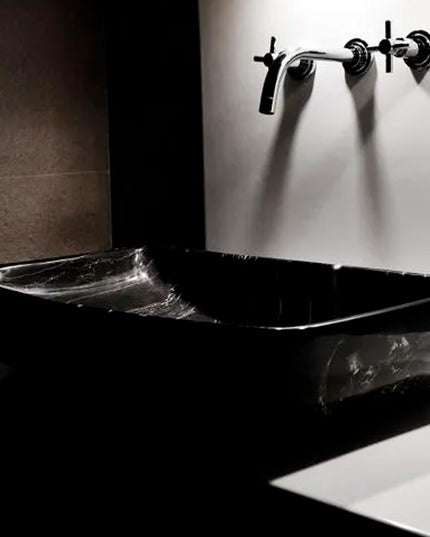 FERRUM BACHA APOYAR 600*380 FTE CURVO MARMOLADO NEGRO LK149MN PTR-BH-165-MN