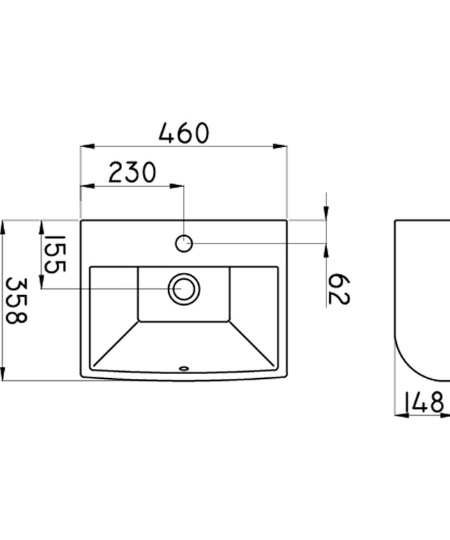FERRUM TORI BACHA DE APOYAR RECTANGULAR 1 AG LK276 TOR-BH-062-BL
