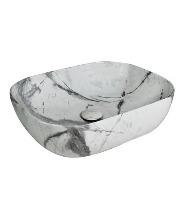 FERRUM BACHA APOYAR 500*400 RECTANGULAR MARMOLADO GRIS LK397-MG PTR-BH-166-MG