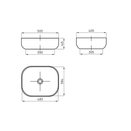 FERRUM BACHA APOYAR 500*400 RECTANGULAR LK397-MG PTR-BH-166-MG
