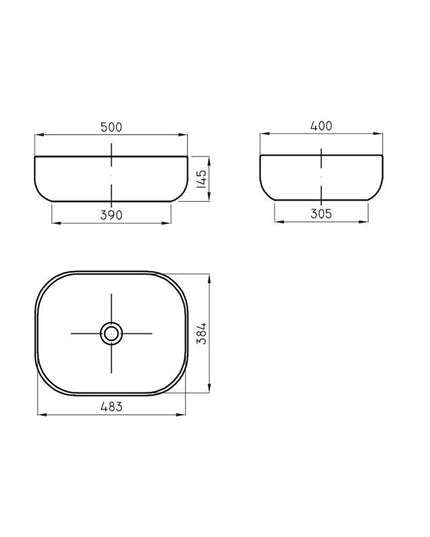 FERRUM BACHA APOYAR 500*400 RECTANGULAR MARMOLADO GRIS LK397-MG PTR-BH-166-MG