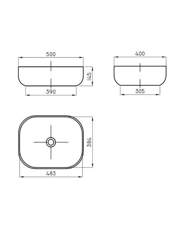 FERRUM BACHA APOYAR 500*400 RECTANGULAR MARMOLADO GRIS LK397-MG PTR-BH-166-MG