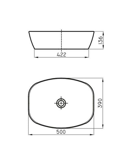 FERRUM TORI BACHA CUADRA SLIM 50X39 LK435 TOR-BH-077-BL