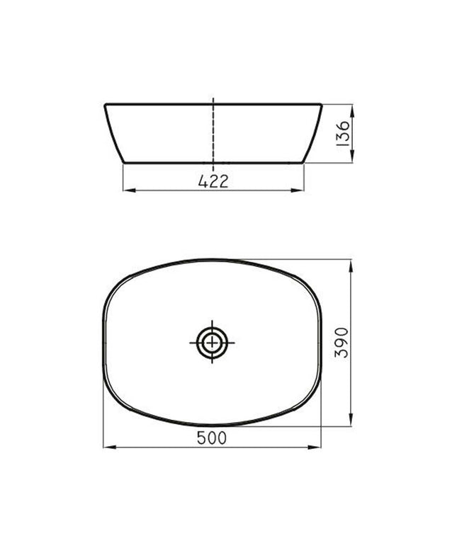 FERRUM TORI BACHA CUADRA SLIM 50X39 LK435 TOR-BH-077-BL