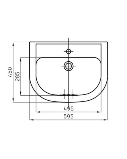 FERRUM BARI LAVATORIO 1 AGUJERO LKM1 BAR-LV-100-BL