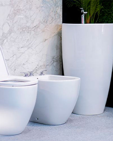FERRUM MILOS LAVATORIO PEDESTAL REDONDO 1 AG LKP01 MLS-LV-005-BL